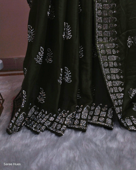 A color that marks new beginnings, perfect for haldi or sangeet.