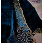 Peacock Blue Swarovski Stonework Saree