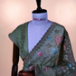 Mint Green|Floral Embroidery|Scallop Border StoneWork Saree