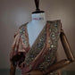 "Rosewood Regal Hand-Embroidered Saree – A Masterpiece of Timeless Elegance”