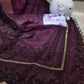 “Royal Plum Velvet-Glow Saree – Elegance Wrapped in Jewel Tones”