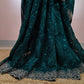 The Midnight Emerald: Embellished Party Wear Saree