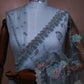 Sky blue Tinted Full Work Saree | Reception Wear | Party Wear Beaded Stonework Saree.