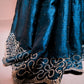 Peacock Blue Swarovski Stonework Saree