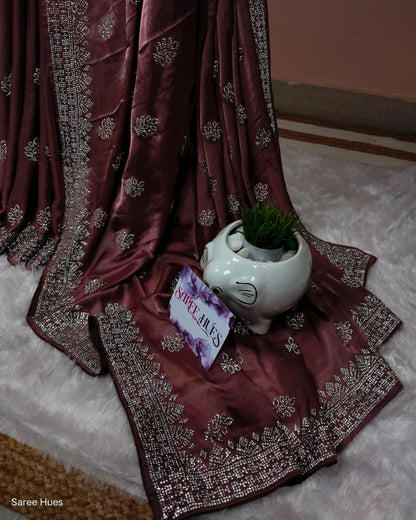 Like the first flush of love, this saree is made for engagements and anniversaries.