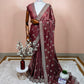 Like the first flush of love, this saree is made for engagements and anniversaries.